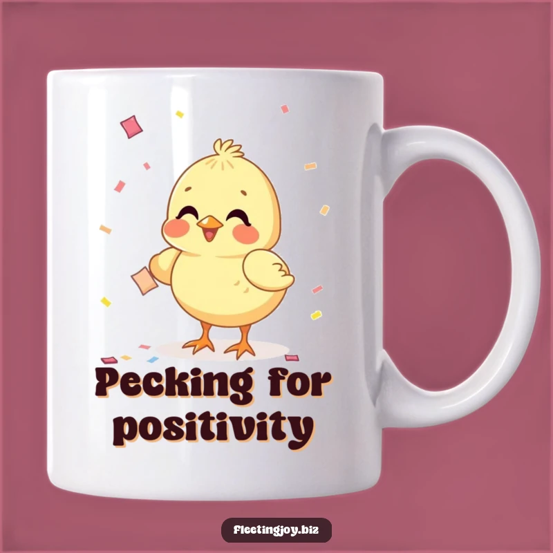 Funny Chick Confetti Mug: Joyful Celebration Drinkware, Perfect Funny Gift