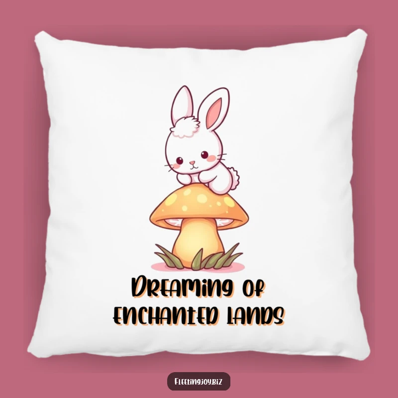 Funny Bunny Mushroom Pillow: Cozy Fantasy Comfort, Sweet Funny Gift for Relaxation