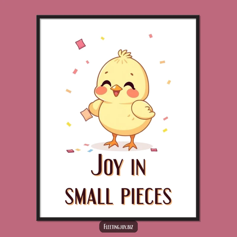 Funny Chick Confetti Digital Print: Instant Joyful Decor, Perfect Funny Gift