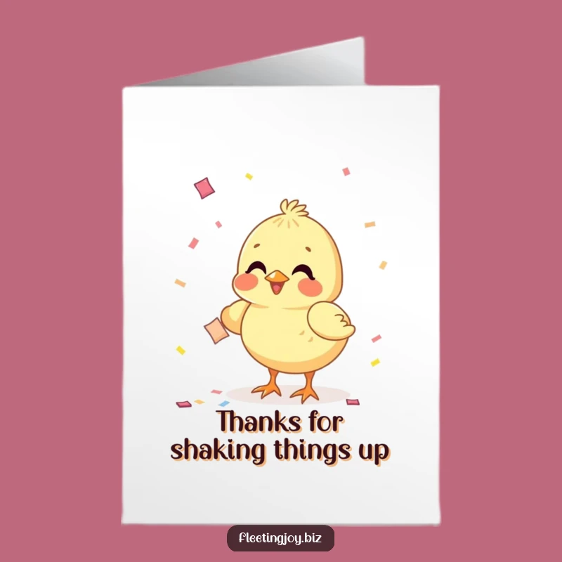 Free Printable Thank You Card: Chick's Confetti Gratitude