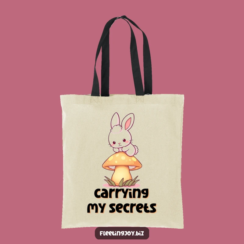Funny Bunny Mushroom Tote Bag: Carry Enchantment Daily, Perfect Funny Gift for Shoppers